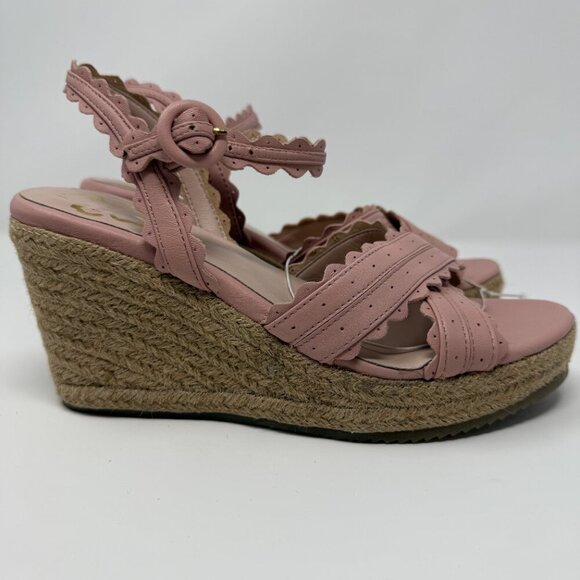 Ted Baker London Taymie Espadrille Wedge Sandals Women's 38 US 7.5 Pink NWOB - Picture 3 of 15